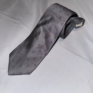 YSL Elegant Gray Patterned Men's Tie
